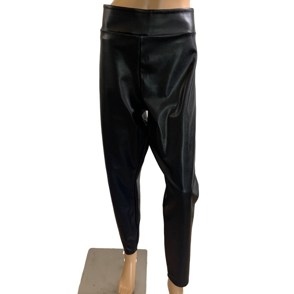 Abercrombie & Fitch Black High-Waisted Faux Leather Pants XL Baddie Y2K Mob Wife
